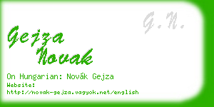 gejza novak business card